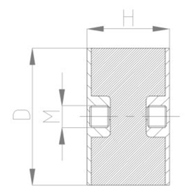 JNDE型<a href='http://www.xlx998.com' target='_blank'><u>橡膠減震器</u></a>結構